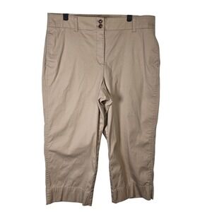 Talbots Womens Size 14‎ Beige New England Crop Chino Pants